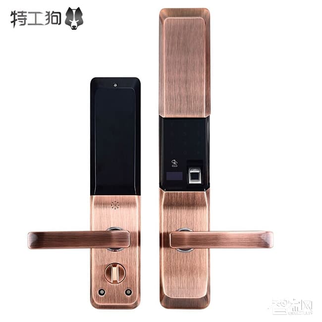 特工狗_特工狗 指纹锁防盗门电子密码锁 刷卡感应锁 智能门锁 APP智能版 TGG-6806红古铜